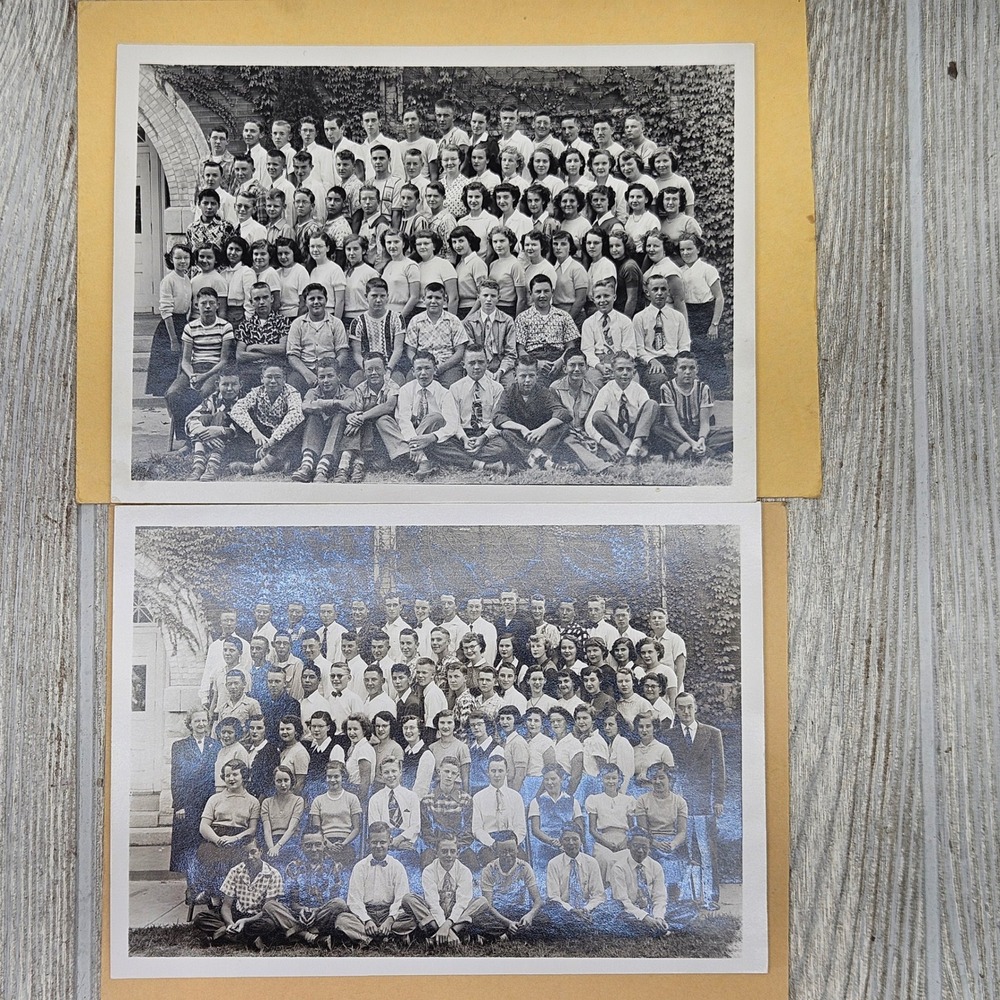 Vintage 1954 Kingman Kansas High School Freshman Sophomore Class Photos 2pc set